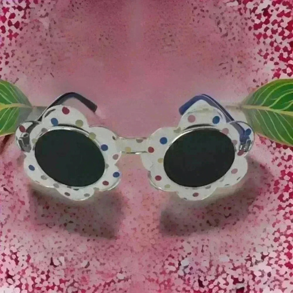 Flower Polka Dot Sunglasses - Picture 2 of 3